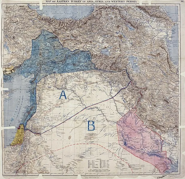 618px-MPK1-426_Sykes_Picot_Agreement_Map_signed_8_May_1916