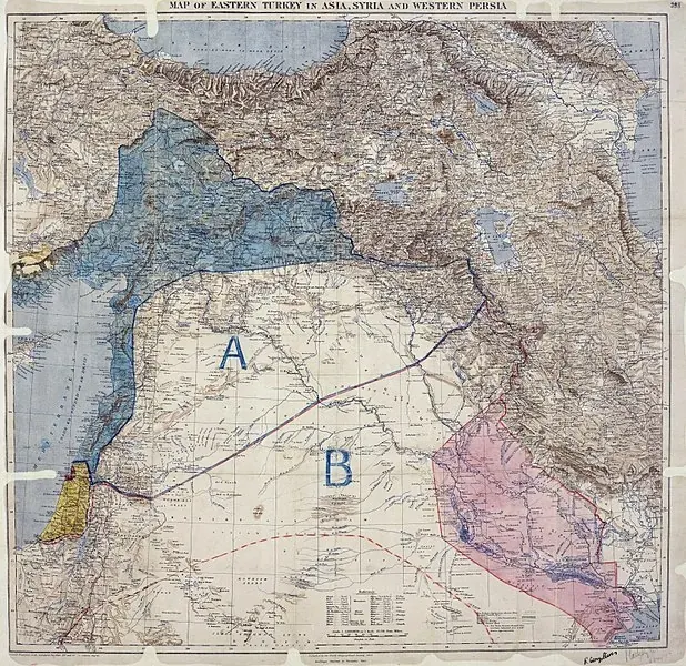618px-MPK1-426_Sykes_Picot_Agreement_Map_signed_8_May_1916